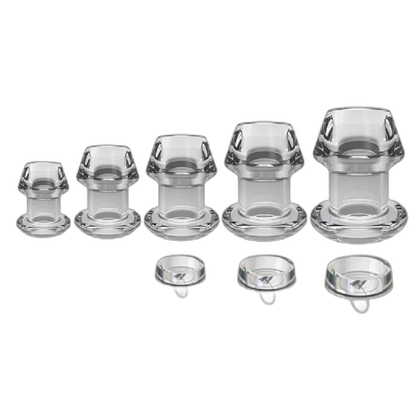 Crystal -  Clear Hollow Butt Plug - 5 Sizes