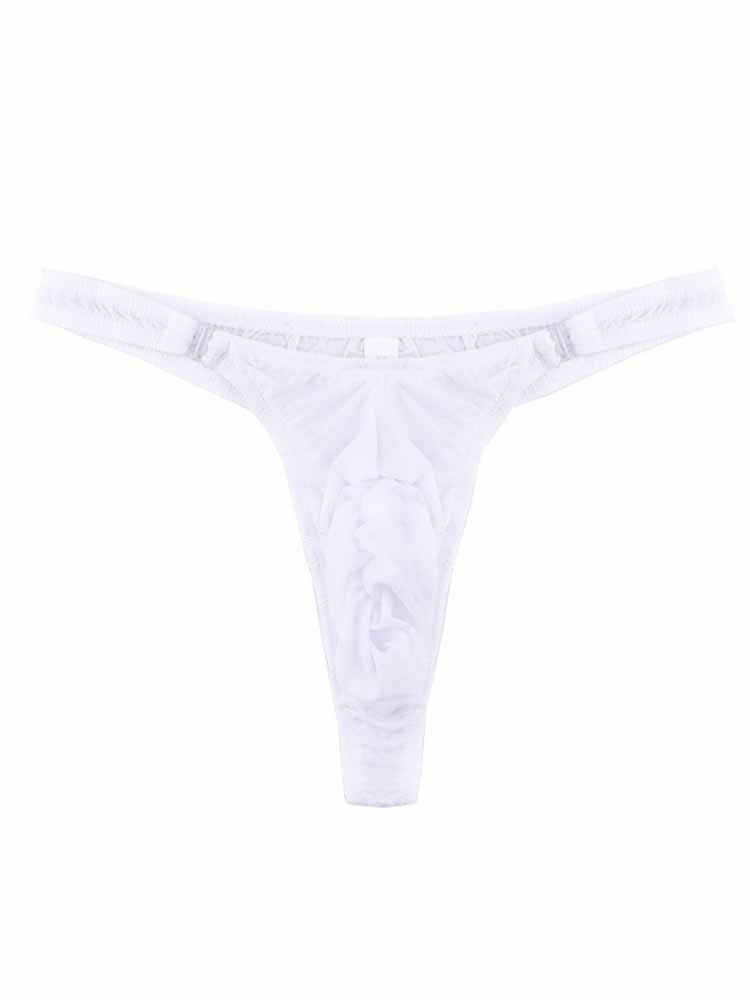 Men's Narrow Side Detachable Button Thong