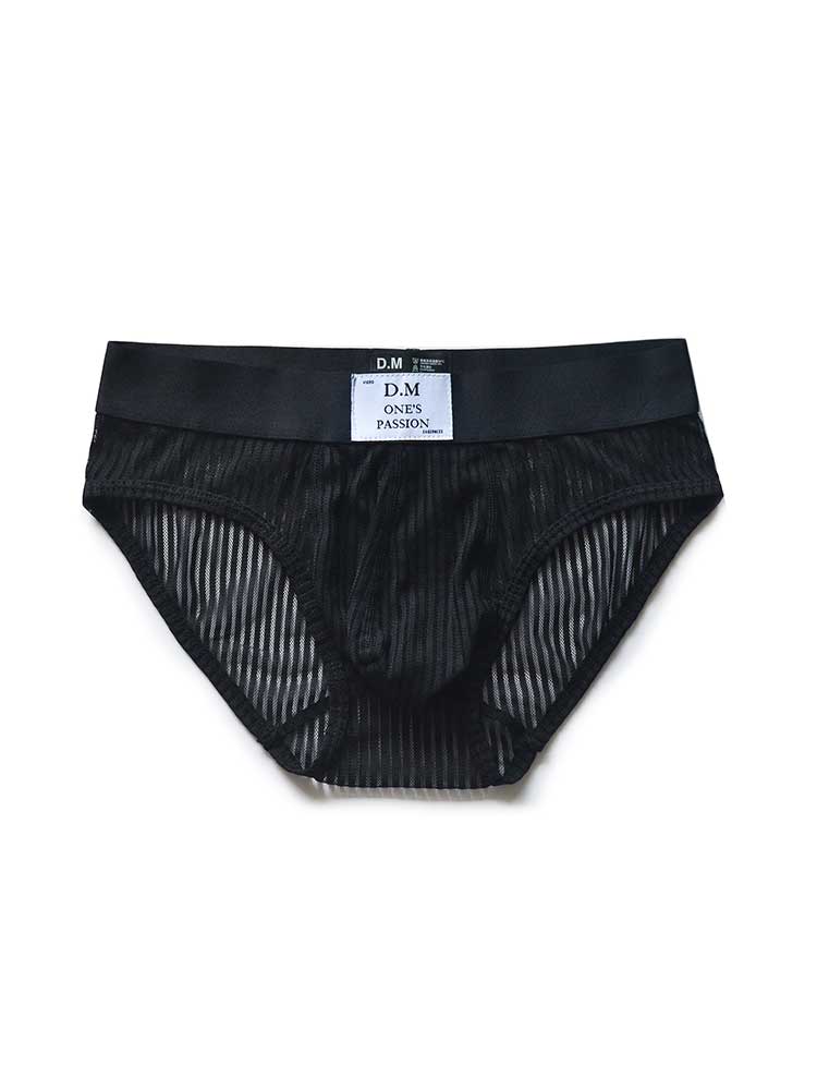 D.M Men's Sexy Low-Rise Mesh Breathable Briefs
