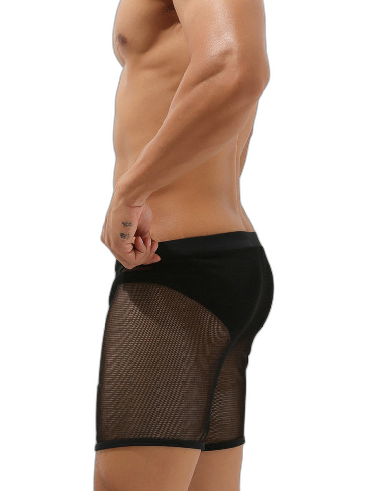 Men’s Sexy See Through Mesh Boxer Shorts