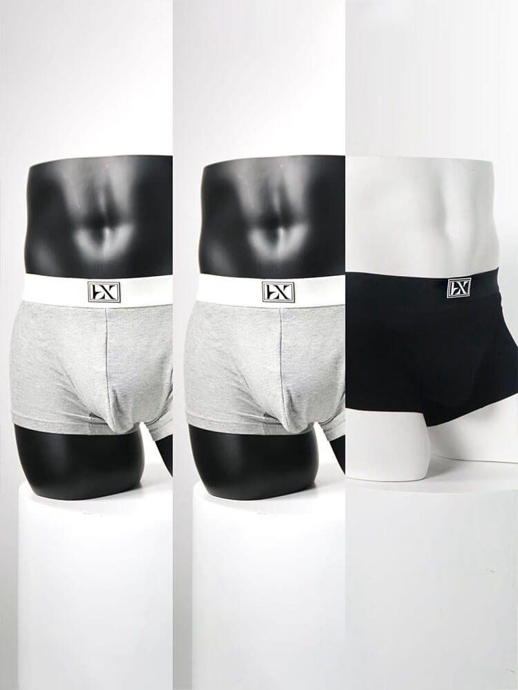 3-Pack Men's Low-Rise Sexy Soft Cotton Boxer Briefs