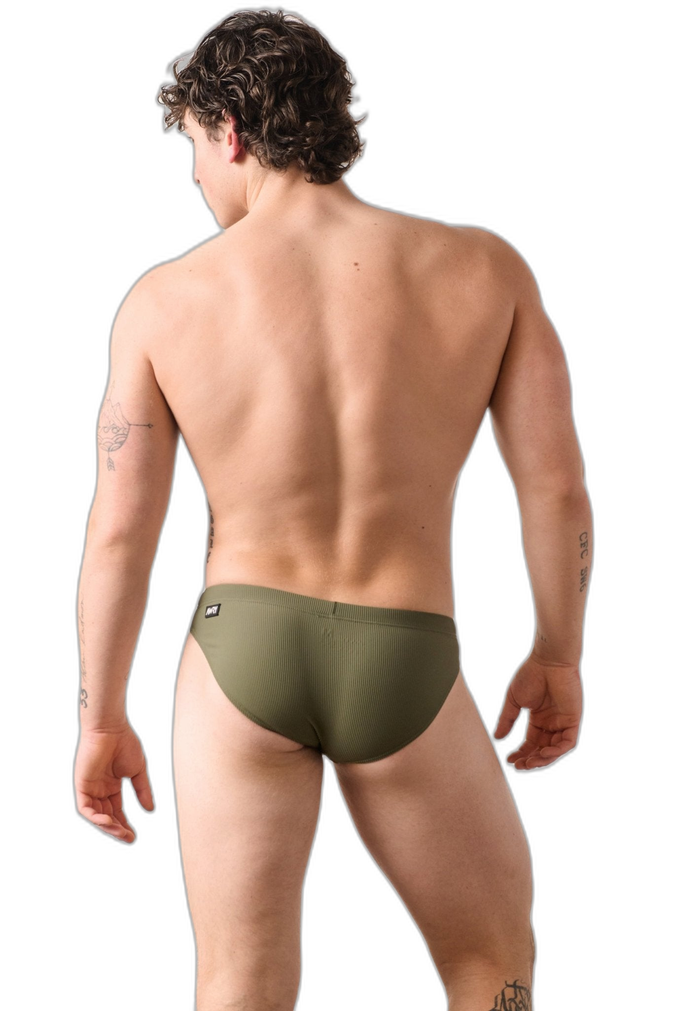 SURGE Swim Briefs - Army Green