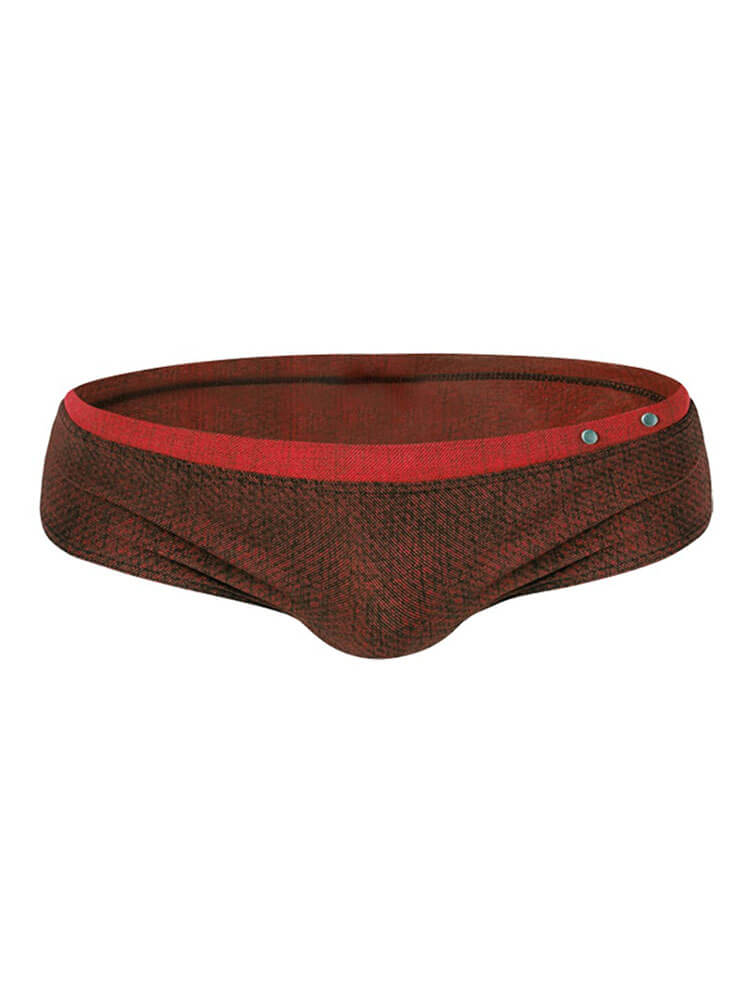 Men's Sexy Color-Block Low-Rise Swim Briefs