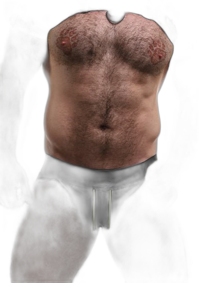 ruff GEAR Leather Reflector Zip Jockstrap Black Neon Yellow