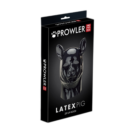 Prowler RED Latex Pig Hood Black