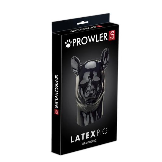 Prowler RED Latex Pig Hood Black