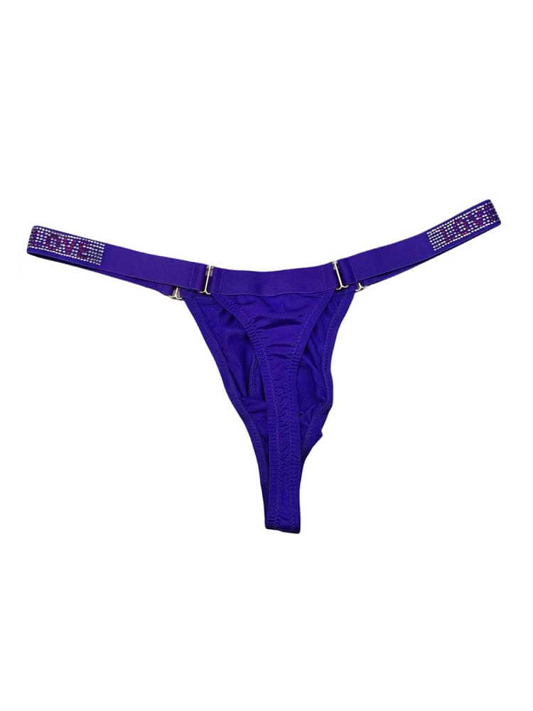 Men's Sexy Low-Rise Adjustable Ice Silk Thong