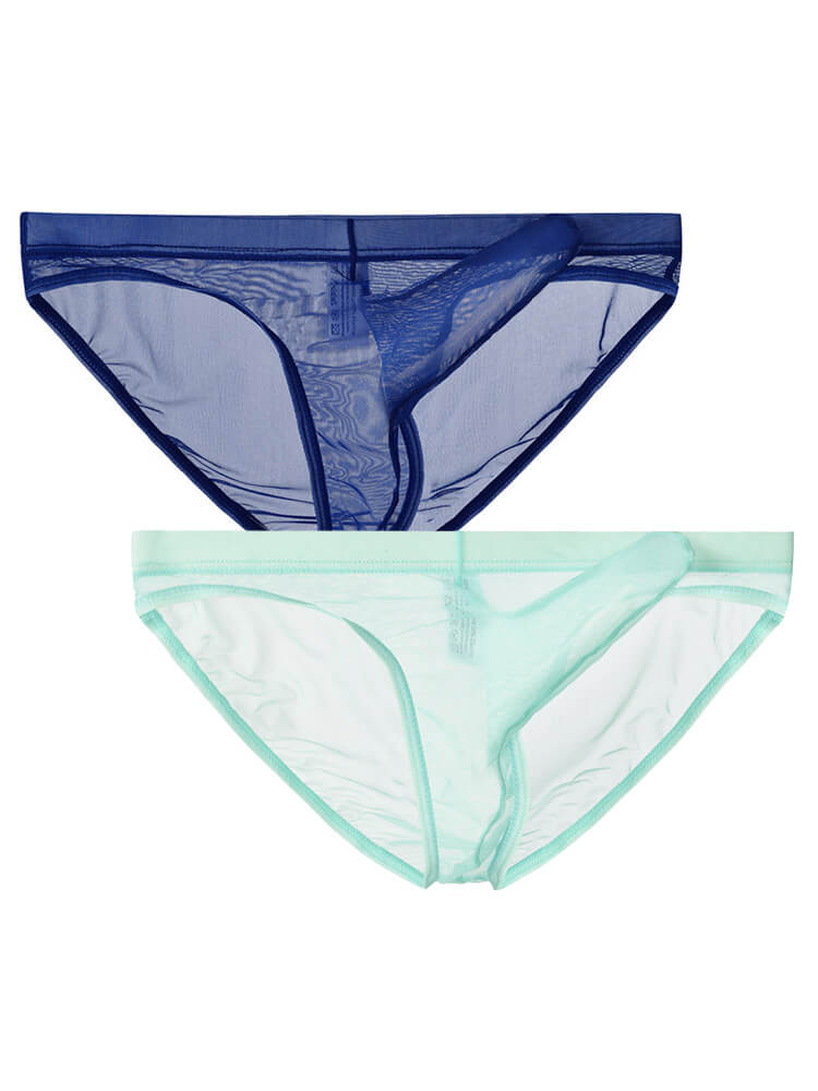 Men's Elephant Trunk Transparent Mesh Briefs