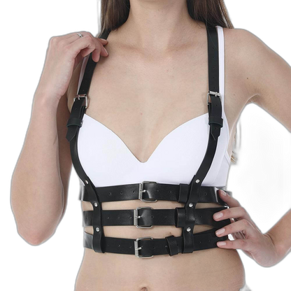 Leather Chest Harness – Adjustable Fetish Restraint