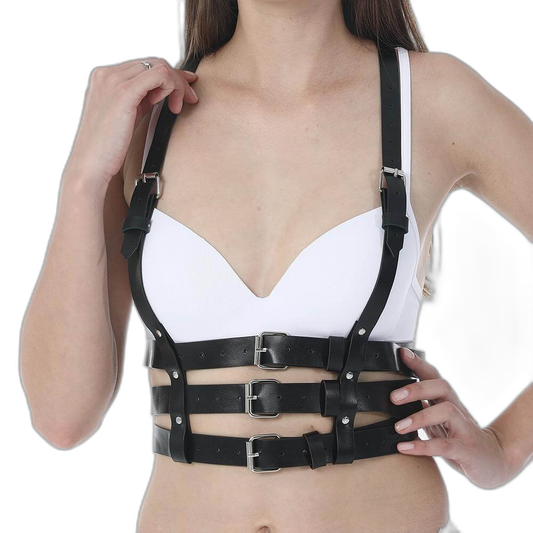 Leather Chest Harness – Adjustable Fetish Restraint