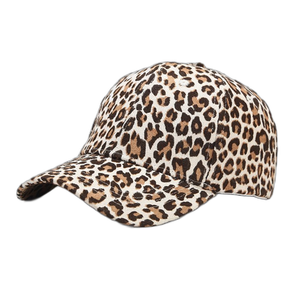 Adjustable Leopard Print Cap