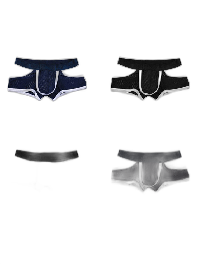 3 Pack Men's Breathable Mesh Lightweight & Airy Supportive Fit Trunks
