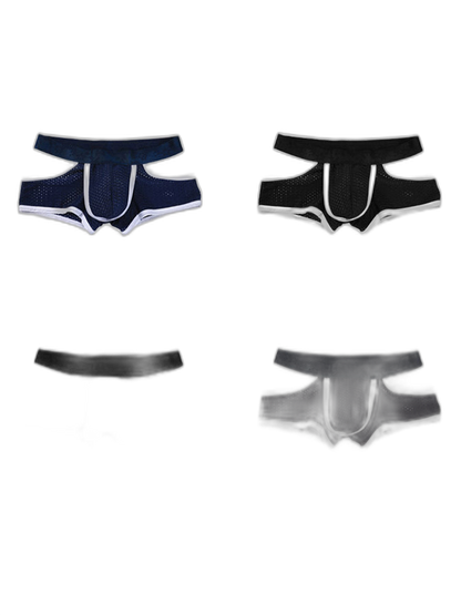 3 Pack Men's Breathable Mesh Lightweight & Airy Supportive Fit Trunks
