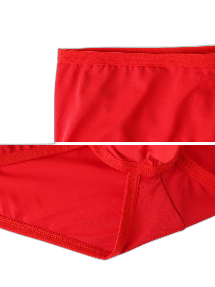 2 Pack Men's 3D Pouch Low-Rise Slim-Fit Trunks