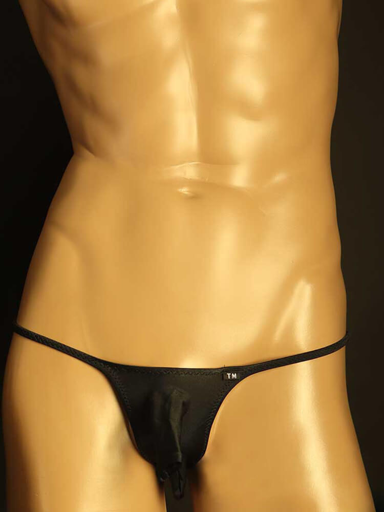 Men's Sexy Elephant Trunk Thin Waistband Thong