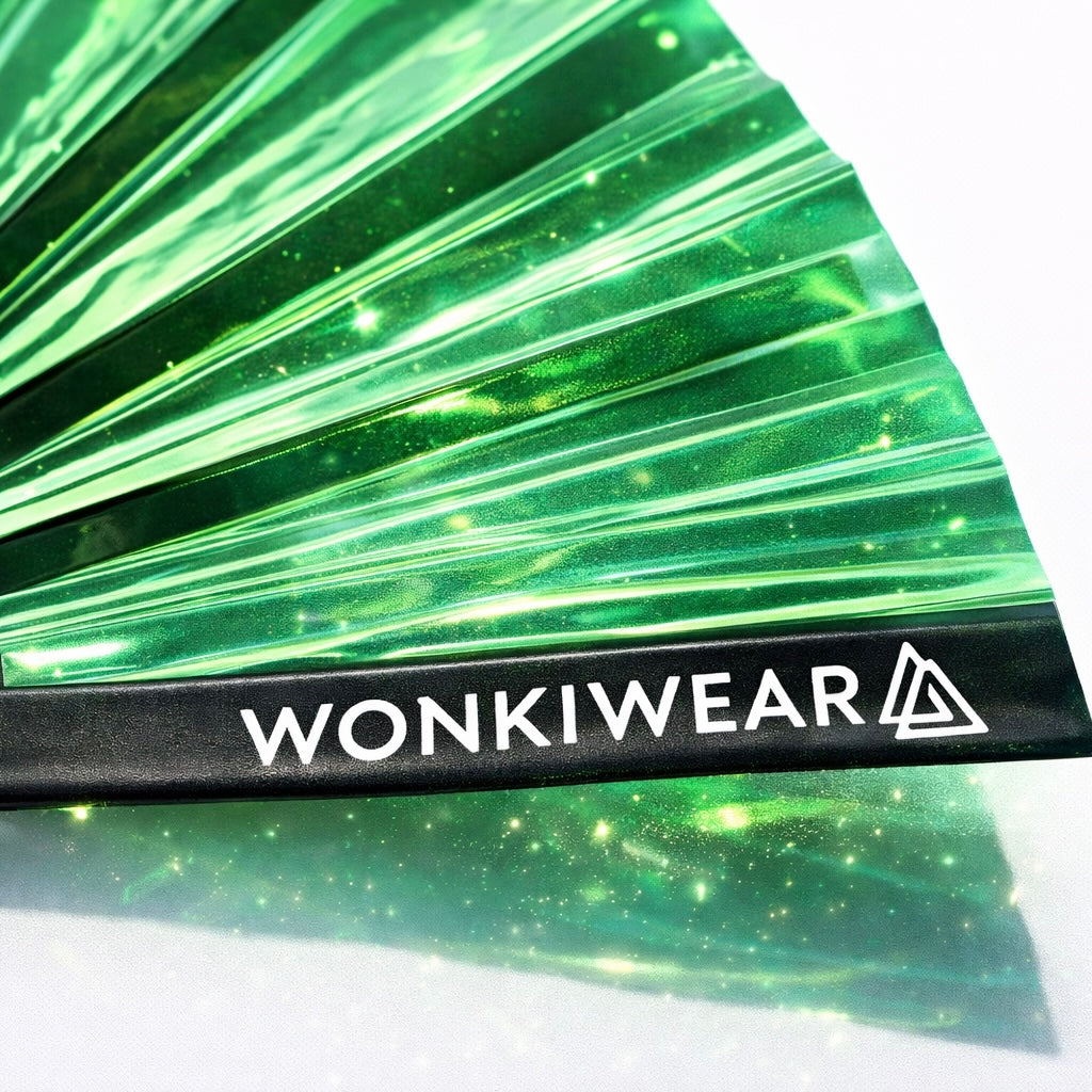 Emerald Ecstasy Iridescent XL Festival Fan