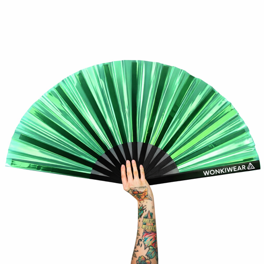 Emerald Ecstasy Iridescent XL Festival Fan