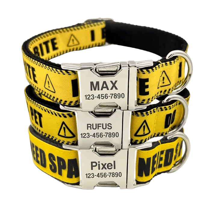 Engraved I Bite Collar - The Pup Play Hub