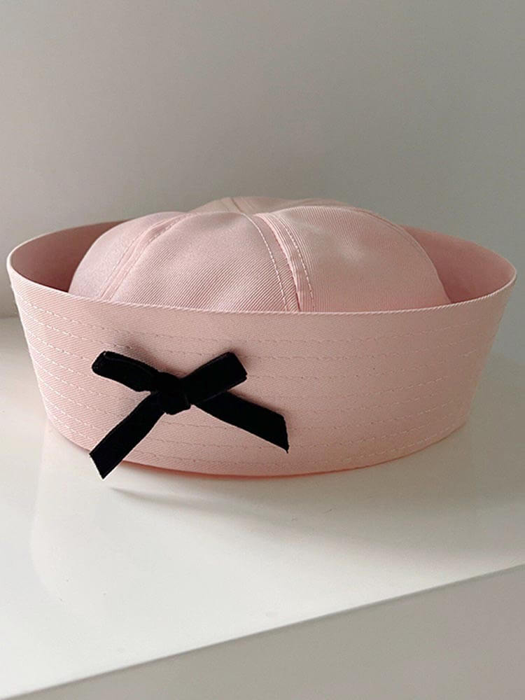 Cosplay Bow Embroidery Party Navy Sailor Hat