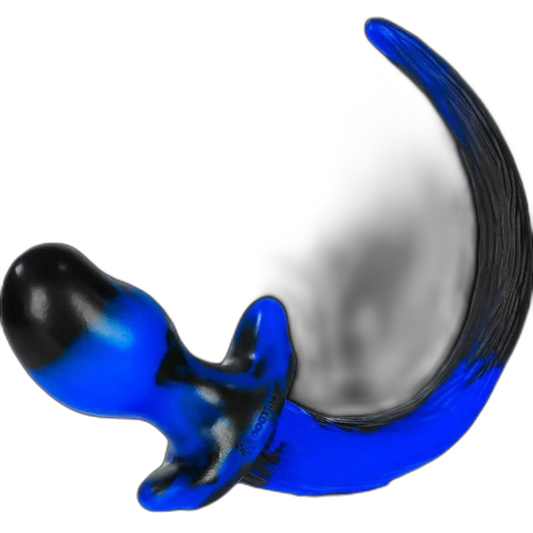 BEAGLE Puppy Tail Butt Plug | Blue & Black Swirl