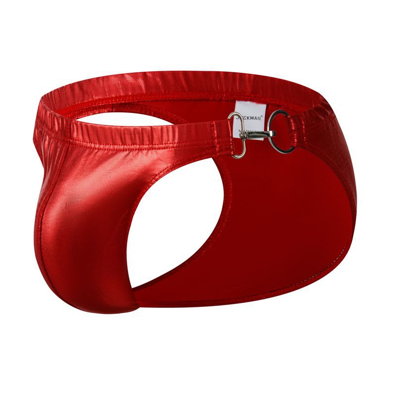 Men's Briefs Laser Imitation Leather Swim Bikini