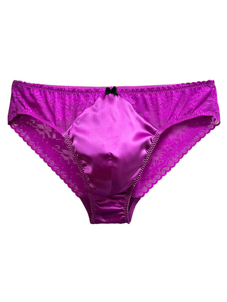 Men's Sexy See-Through Soft Mulberry Silk Briefs