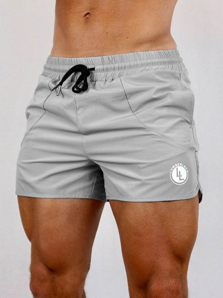 Men's Solid Outdoor Training Drawstring Shorts