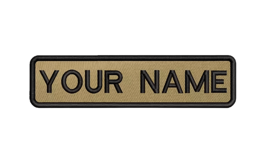 Custom Patch 10cmX2.5cm Gold/Black