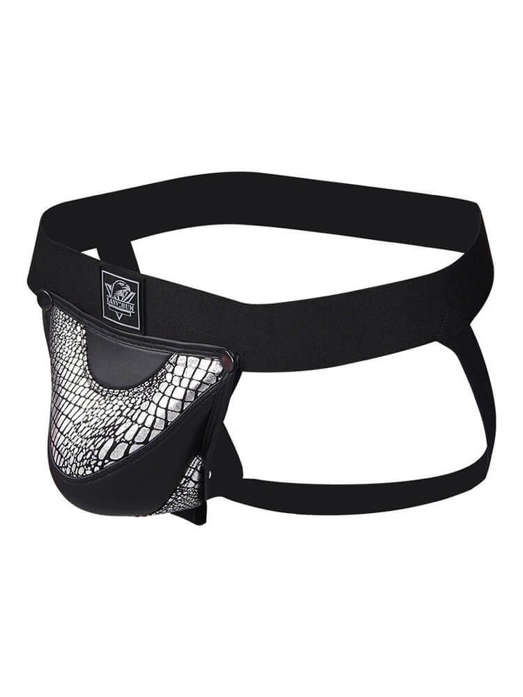 Men's Detachable Colorblock Pouch Hip-Lifting Jockstrap