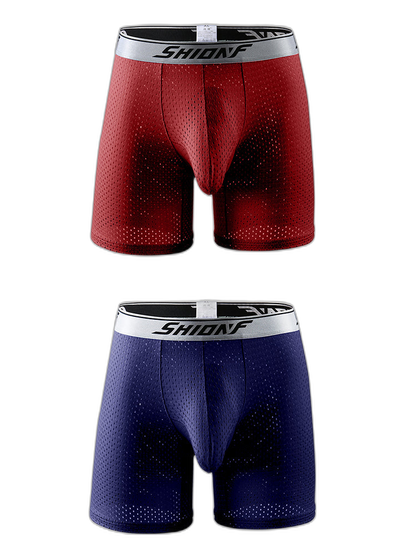 2 Pack Men’s Mesh Separate Pouch Boxers Briefs