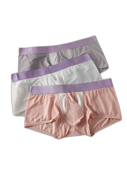 3 Pack Men's Supportive Pouch Lightweight Antibacterial Cooling Trunks