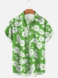 Men's Fashion Floral Print Short-Sleeve Shirt