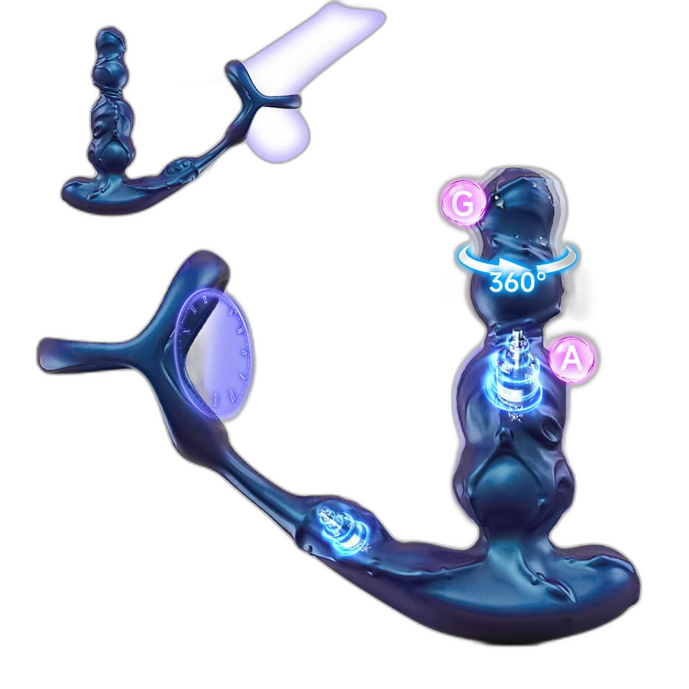 Nero - Rotating Prostate Massage with Cock Ring - Remote Control Toy