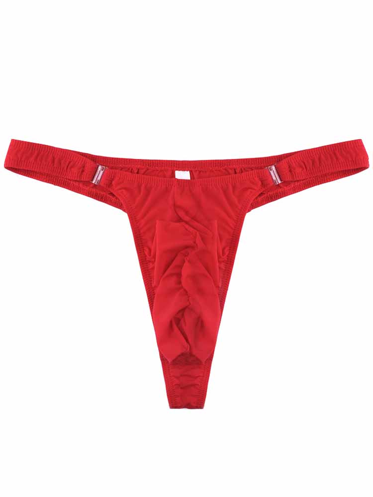 Men's Narrow Side Detachable Button Thong