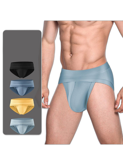 2 Pack Men's Ultra-Soft Fabric Stretch Fit Supportive Pouch Breathable Briefs