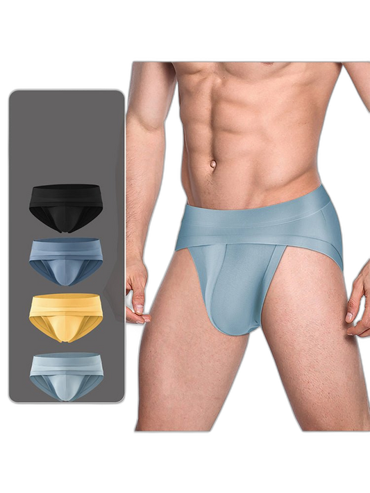 2 Pack Men's Ultra-Soft Fabric Stretch Fit Supportive Pouch Breathable Briefs