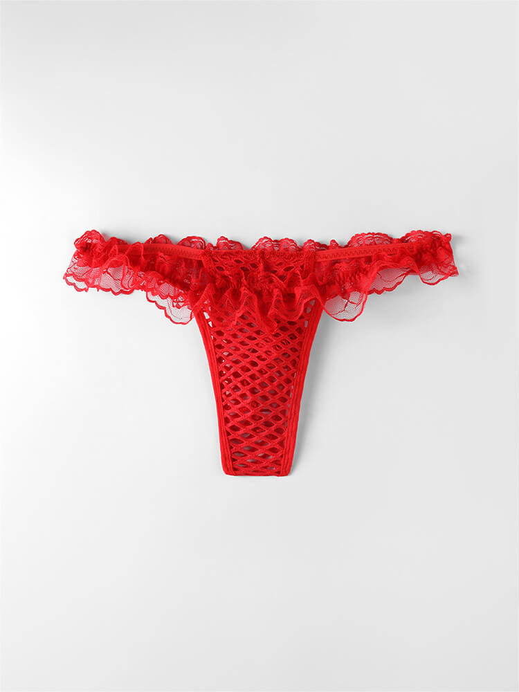 Men's Hollow Mesh Sexy Lace Thong