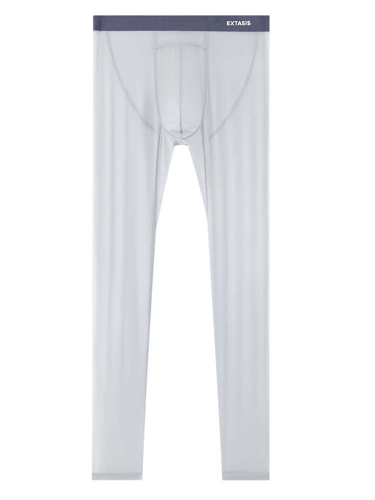 Men's Solid Color Silky Smooth See-Through Leggings