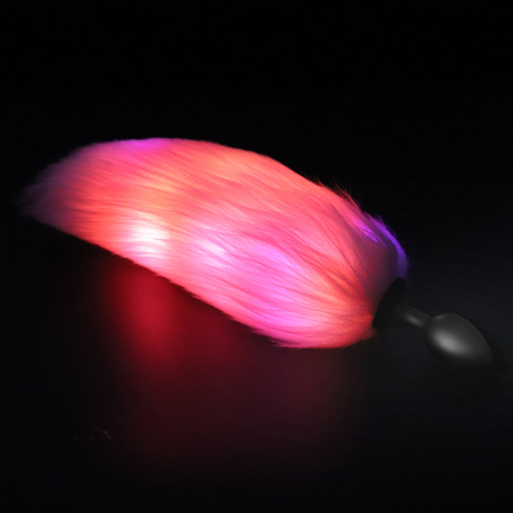 Light Up Furry Butt Plug