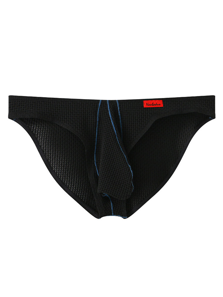 3 Pack Men's Ice Silk High-Elastic Breathable Briefs for Sports