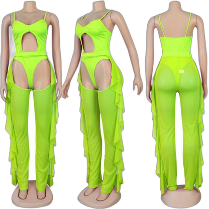 Neon Bodysuit: Sexy Female Rave Wear