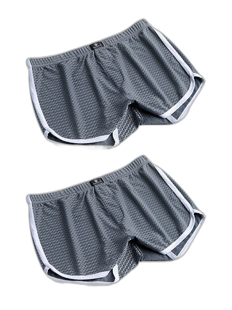 2 Pack Loose Home Underwear Breathable Mesh Shorts