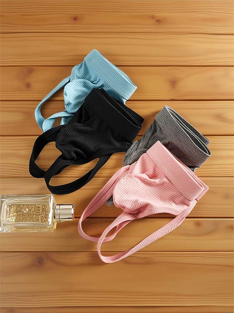 Men's Solid Color Breathable Low-Rise Jockstrap