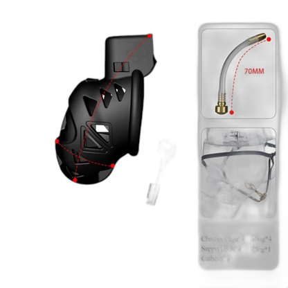 Rattlesnake - Chastity Cage with Butt Plug