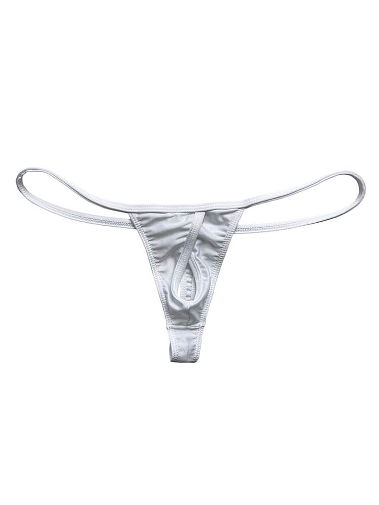 Men's Sexy Stretchy Nylon Low-Rise Thin Straps Thong