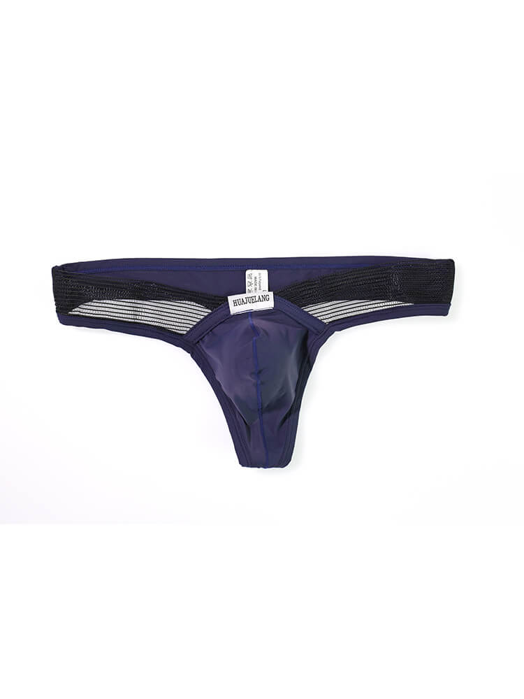 Men's Sheer Low-Rise U-Convex Pouch Thong
