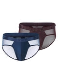 Men's Lace-Up Back Lightweight Satin Briefs