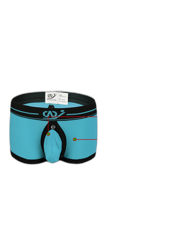 2 Pack Men's Large Pouch Back Opening Sexy Trunks