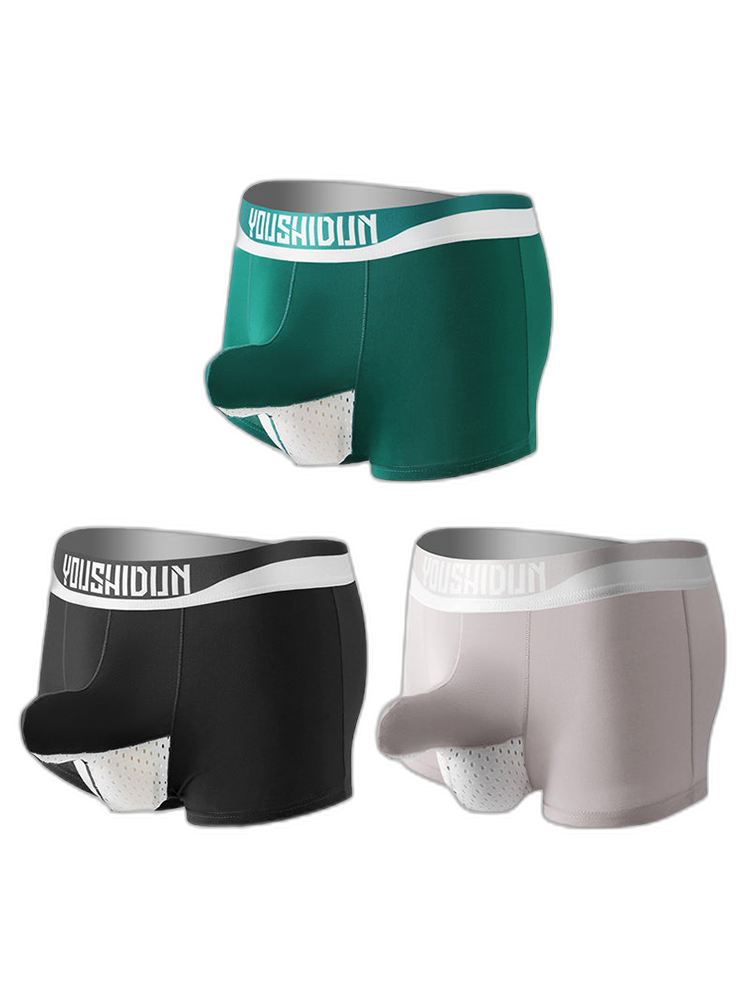 3 Pack Men's Comfy Cotton Dual Pouch Underwear