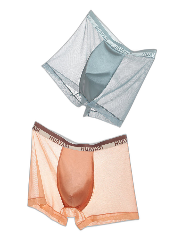 3 Pack Men's Ice Silk Seamless Breathable Quick-Drying Trunks